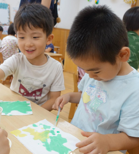 色水で布染めに挑戦
